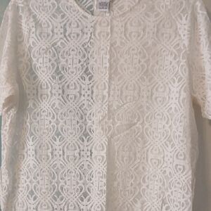 Bon Worth White Lace Top